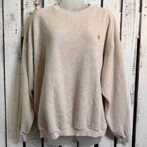 VTG Kapalua Hawaii Sweatshirt Women Small Relax Fit Cream Reverse Texture Grunge